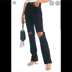 Free People “My Own Lane” black jeans. Size 25 NWT